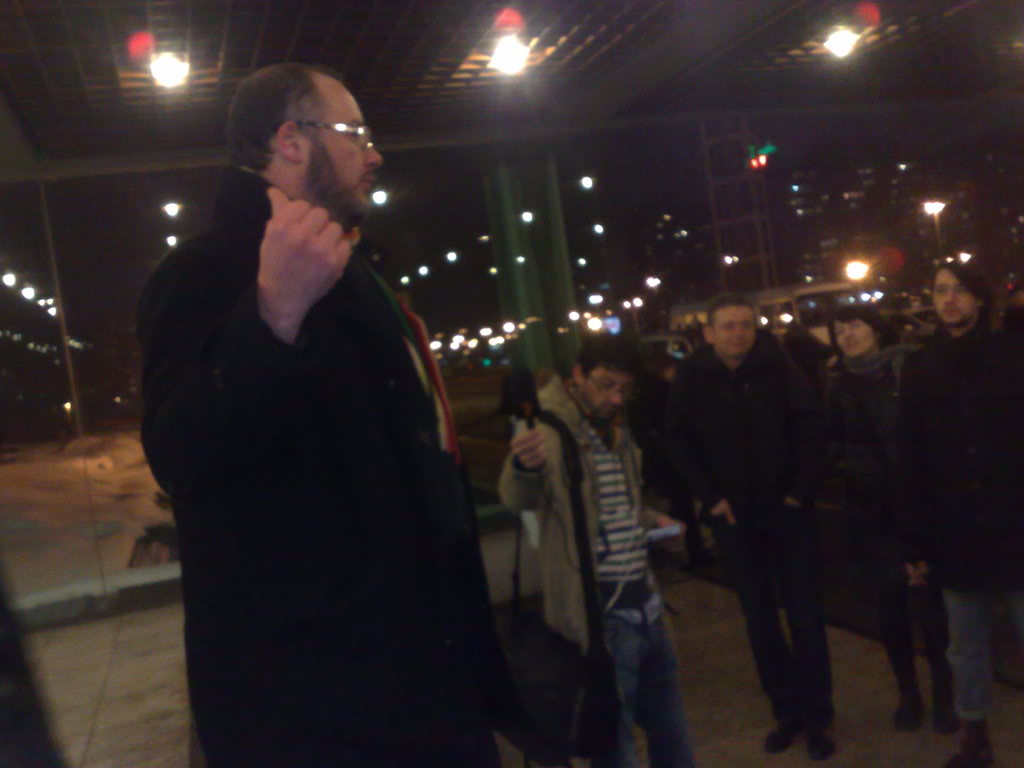 Boris_Milićević na protestu ispred Sava centra